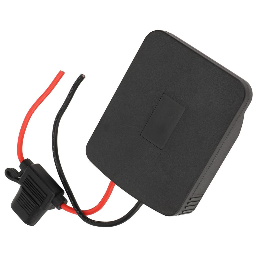 18V Lithium-Batterie-Adapter Integrierter ABS-Batterieadapter-Anschluss mit Sicherungshalter für Strom