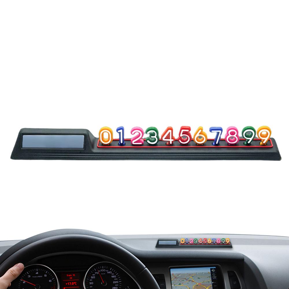 Car Temporary Parking Card Plate Phone Number Sign Card Plat Phone Number Temporary Stop Sign Parking Plate Car Decor Car