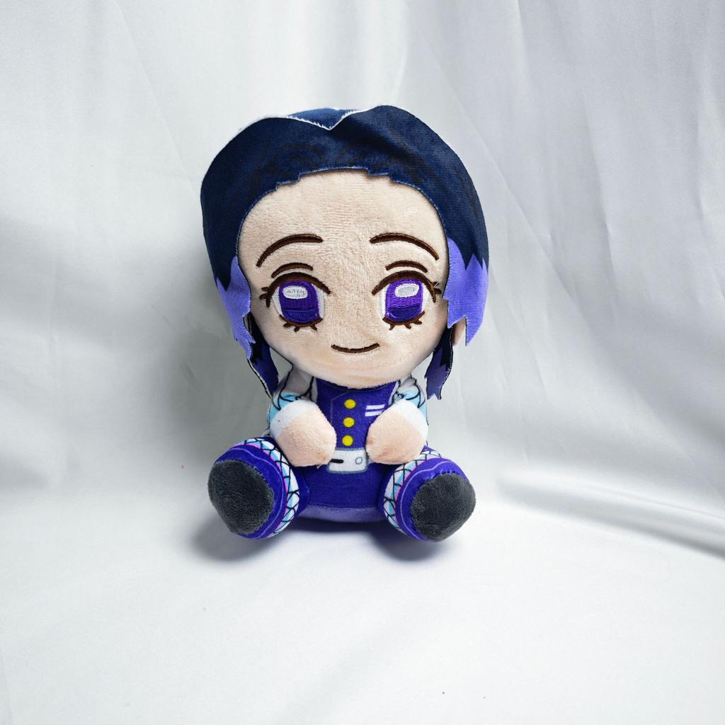 Anime Peripheral Sitting Posture Ghost Extinguishing Blade Figure Plush Toy Butterfly You Bean Charcoal Jiro Doll