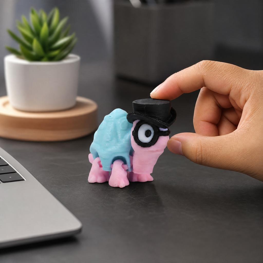 Articulated 3D Printed Lifelike Turtle Action Figure Toy Decorative Poseable Desk Ornament Gift