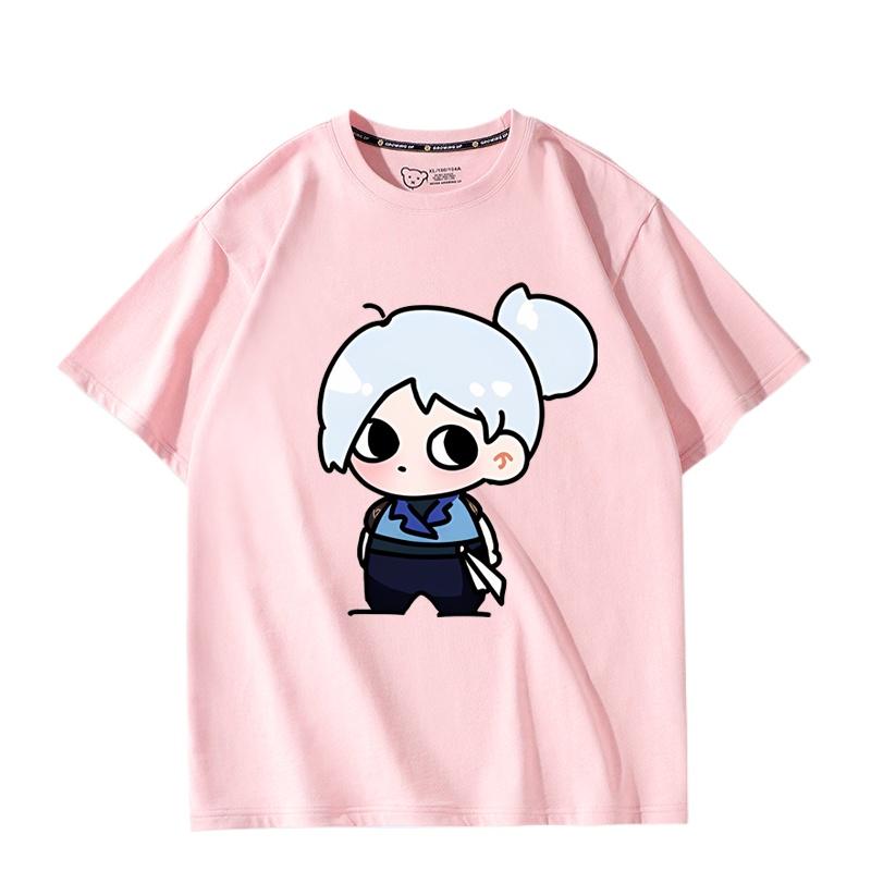 Valorant JETT Trička Hra Nejnovější Tričko pro Muže Unisex Základní Tričko Hip Hop Narozeninové Dárky Topy Oblečení Pro Choice