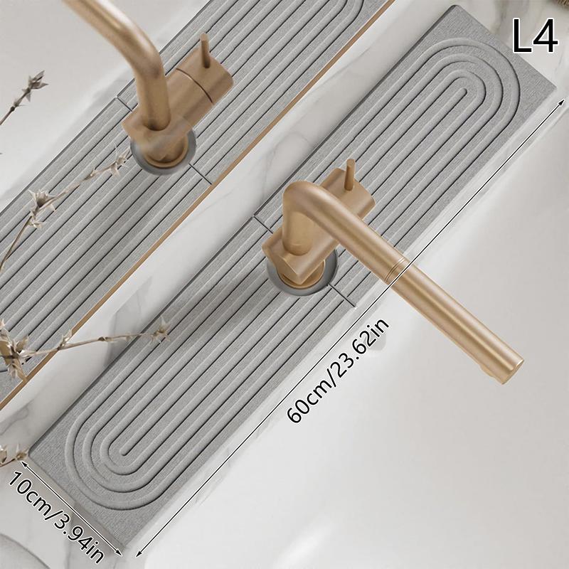 1 Pc Diatom Mud Water-absorbing Quick-drying Hard Mat Faucet Mat For Kitchen Sink Splash Guard Kitchen Bathroom Sink