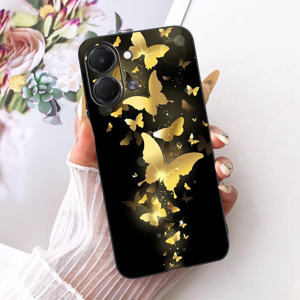 Flower Butterfly Luxury Girly Fashion Casing For Tecno Spark GO 3 GO3 KN3 Phone Case Soft Slim Matte Silicone TPU Back Cover