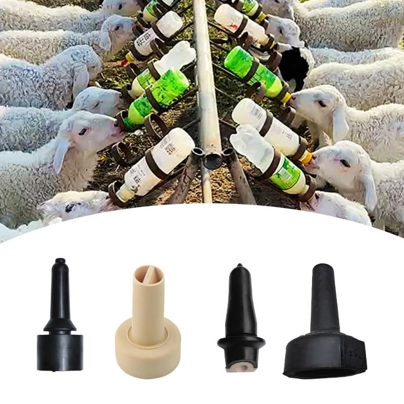 Calf Feeder Pacifiers Set Milk Bucket Nipple Nursing Tool Soft Rubber Nipple for Farm Animal