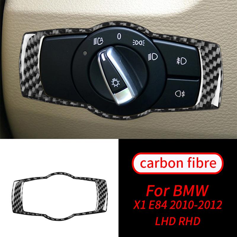 

Для BMW E84 X1 2010-2015 карбоновое волокно переключения передач, панель управления подъемником окна, костюм для выхода воздуха, аксессуары для салона автомобиля Headlight panel