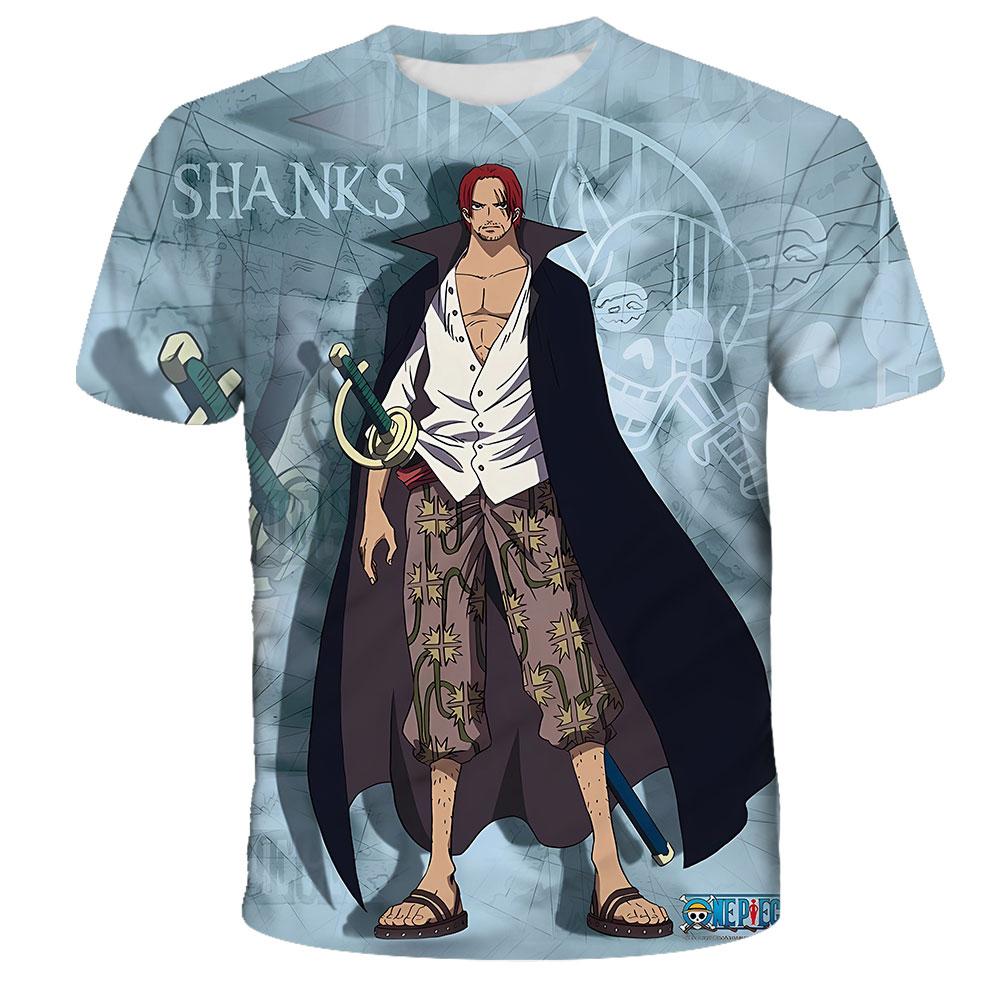 2025/26 Nowe Japońskie Anime One Piece Kreskówka Dziecięca Dorosła Koszulka z Nadrukiem 3D One Piece Chłopięca Kreskówka Urocza Góra Koszulka