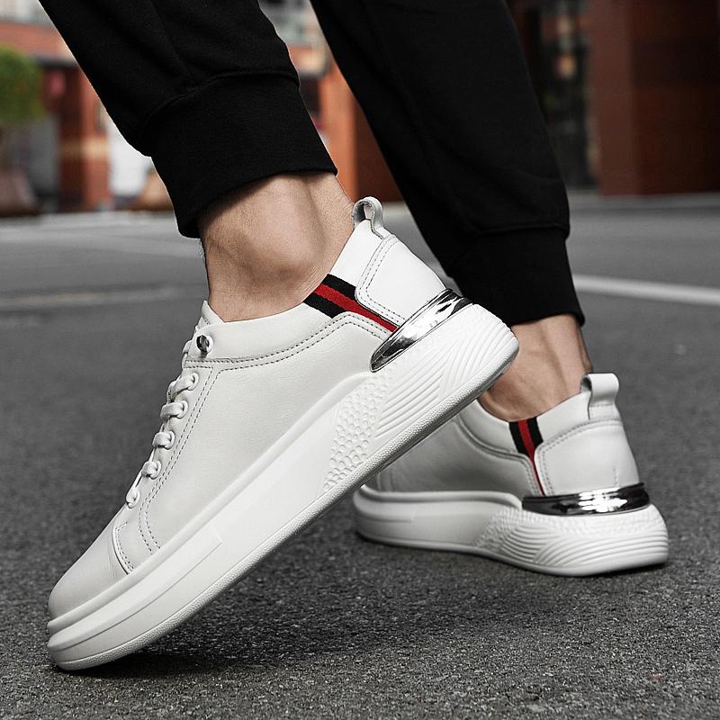 5001 Man White Sneakers Men Elevator Height Increase Insole 6cm Sports Plus Size 37-43