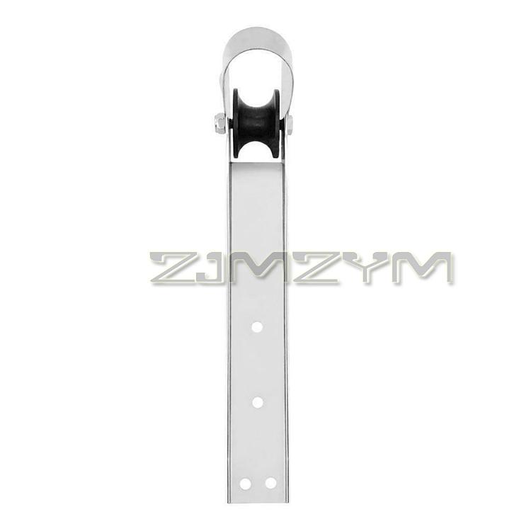 390mm Bow Anchor Roller Bracket 316 Stainless Steel Yacht Lift Roller With Rubber Wheel Fixed Anchor Holder Boat Accessories