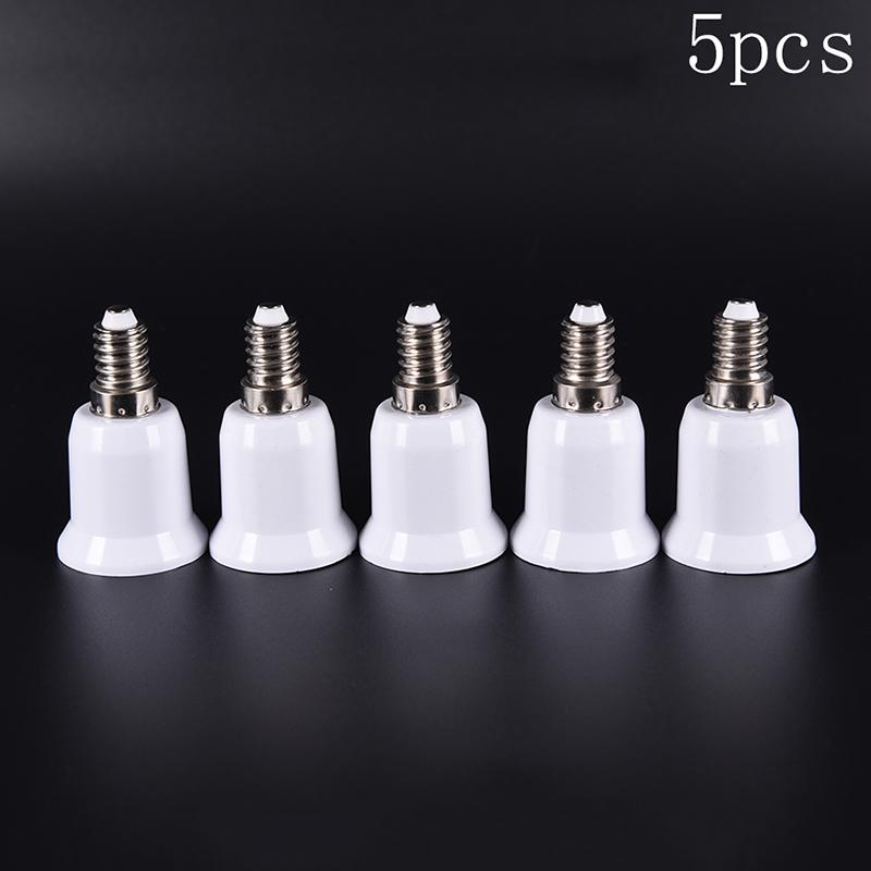 5Pcs E14 To E27 Base Screw Light Lamp Bulb Holder Adapter Socket Converter