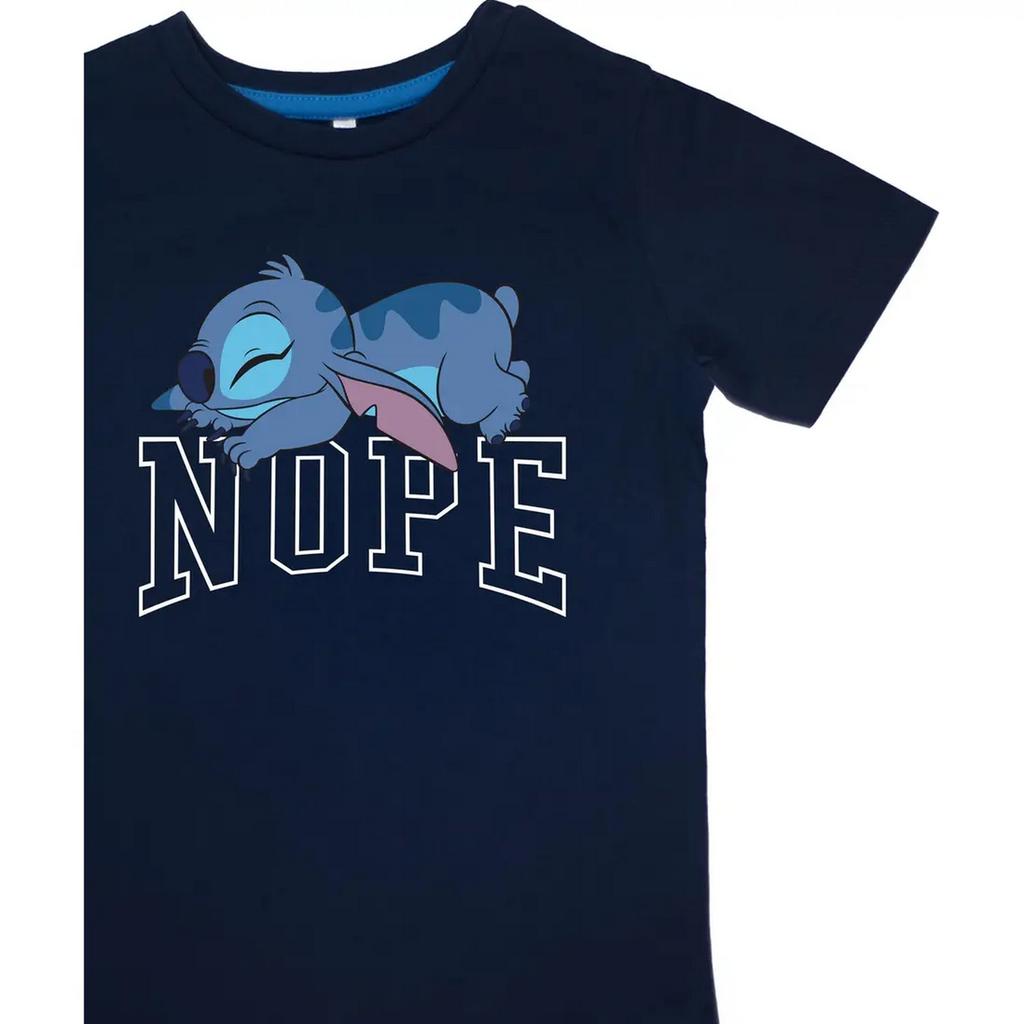 Lilo & Stitch Boys Pose Striped Short-Sleeved Long Pyjama Set