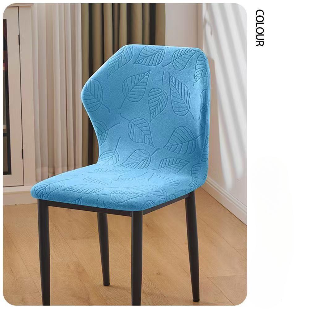 

Эластичный чехол для стула с изображением бабочки в виде листа, выпуклый чехол для стула, специальный утолщенный чехол для табурета, всесезонный, универсальный, однотонный 40*40*41 cm павлин голубой
