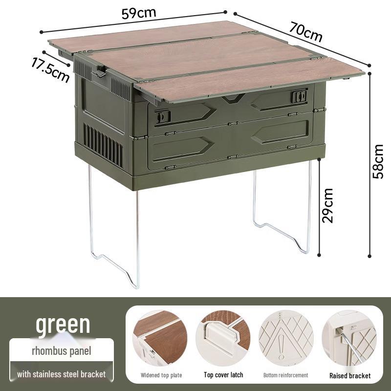 Camping Trunk Folding Storage Box for Outdoor and Picnic Organization