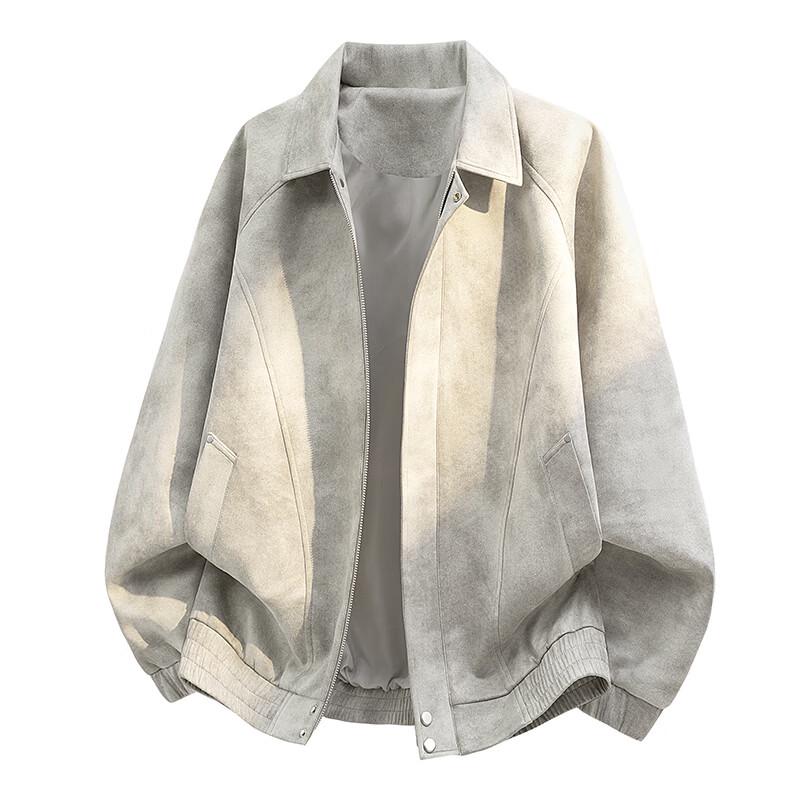 Men's American-Style Suede Windbreaker Jacket
