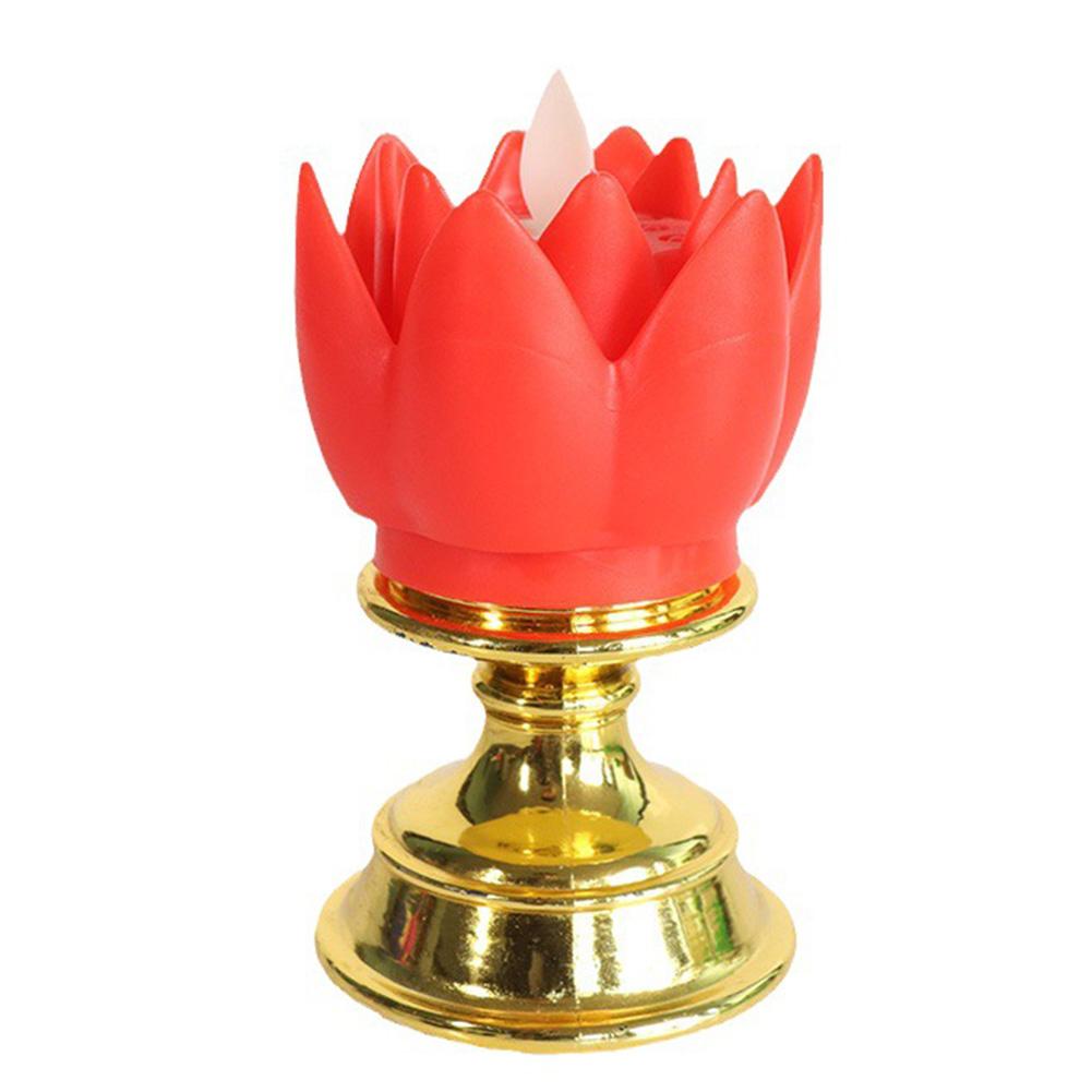 8*8*14cm LED Candle Lamp Colorful Lotus Lamp Decoration Colorful Decoration Meditation Ornament Spiritual Symbolism