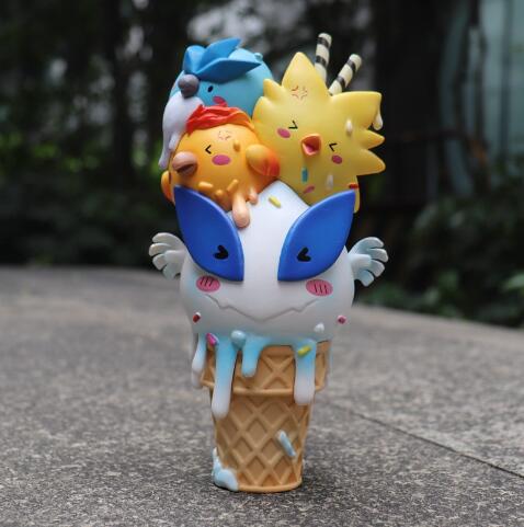 Cute Kawaii Pikachu Snorlax Psyduck Bulbasaur Icecream Figure Toys for Girls