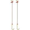 J Hook Chain, 5/16 in x 10 ft Bridle Tow Chain, G80 Bridle Transport Chain, Alloy Steel Chain with 2 G70 J Hooks, 9260 Lbs Break Strength Tow Hooks