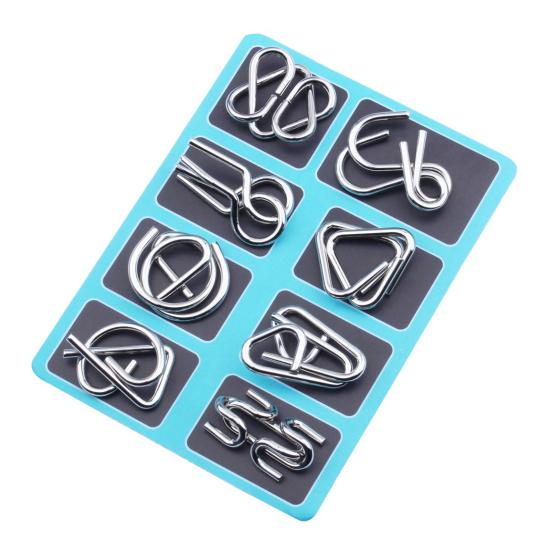 24/32/40/41 Peças Quebra-Cabeça de Metal Anel Teste de Lógica IQ Quebra-Cabeça de Arame 3D Encaixável Crianças Adultos Educacional Destravar Encaixe Jogo Desafiador