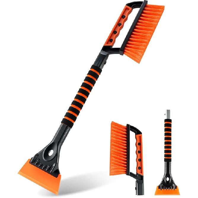 SINGARO Ice Scraper And Snow Brush For Car Windshield, Snow Scraper For Car, Snow Winter Car Necessities, Multi Functional Car Snow Removal Tools, Enhanced version