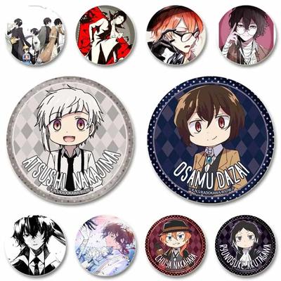 32/44/58MM Anime Reversspeldjes, Leuke Cartoon Broches, Badge voor Tas Hoed, Sieradencadeaus, Nakajima Dazai Osamu Nakahara Chuya
