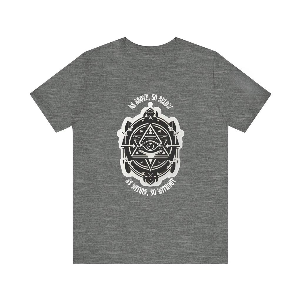 Okkult Hermetisches Unisex T-Shirt Dark Academia Esoterische Symbolik Shirt Philosophie Alchemie Sigil T-Shirt Wie Oben So Unten Mystisches Oberteil
