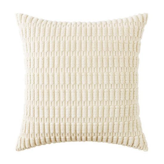 Solid Corduroy Pillow Sofa Cushion Lumbar Solid Color Chair Cushion Wheat Ears and Corn Kernels