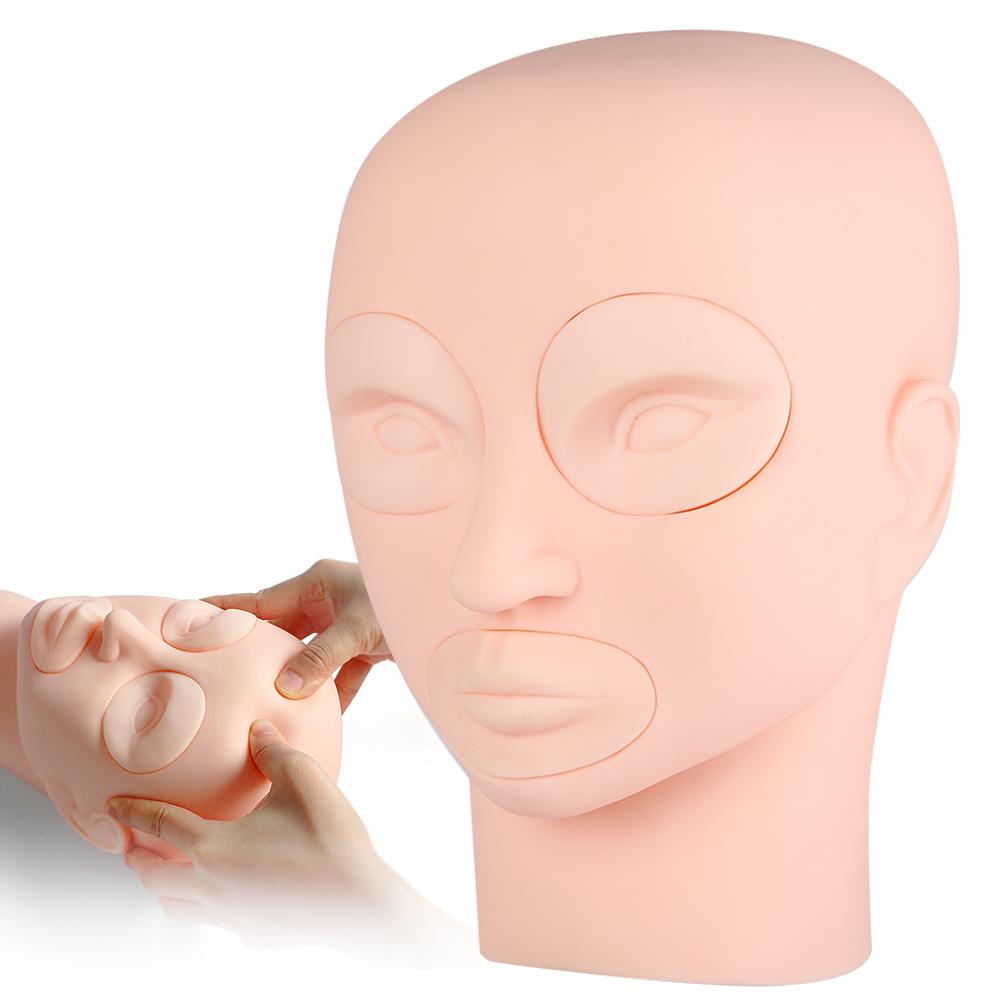 Training Head Mold Eyelash Grafting Head Model Mannequin Head Makeup Tattoo Practice HeadTattoo Practice Detachable Head