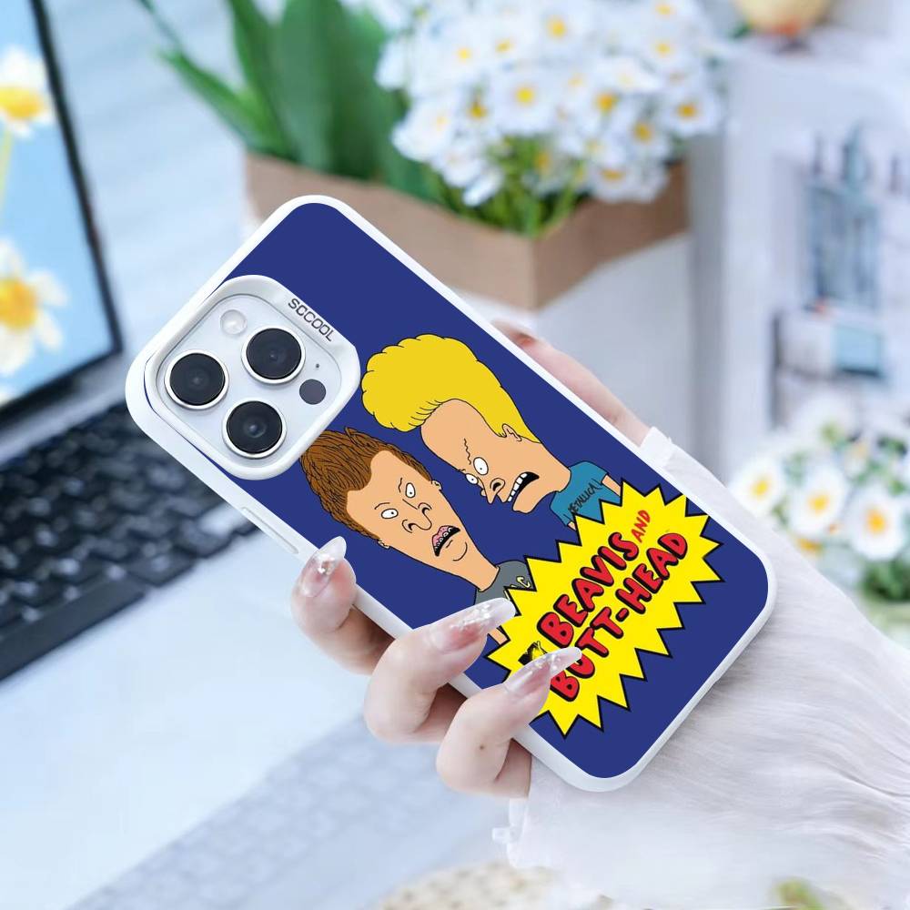 

Cartoon B-Beavis And Butt-Head Phone Case For IPhone 16 17 15 14 12 13 Pro Max white Color Shockproof Cover iPhone12
