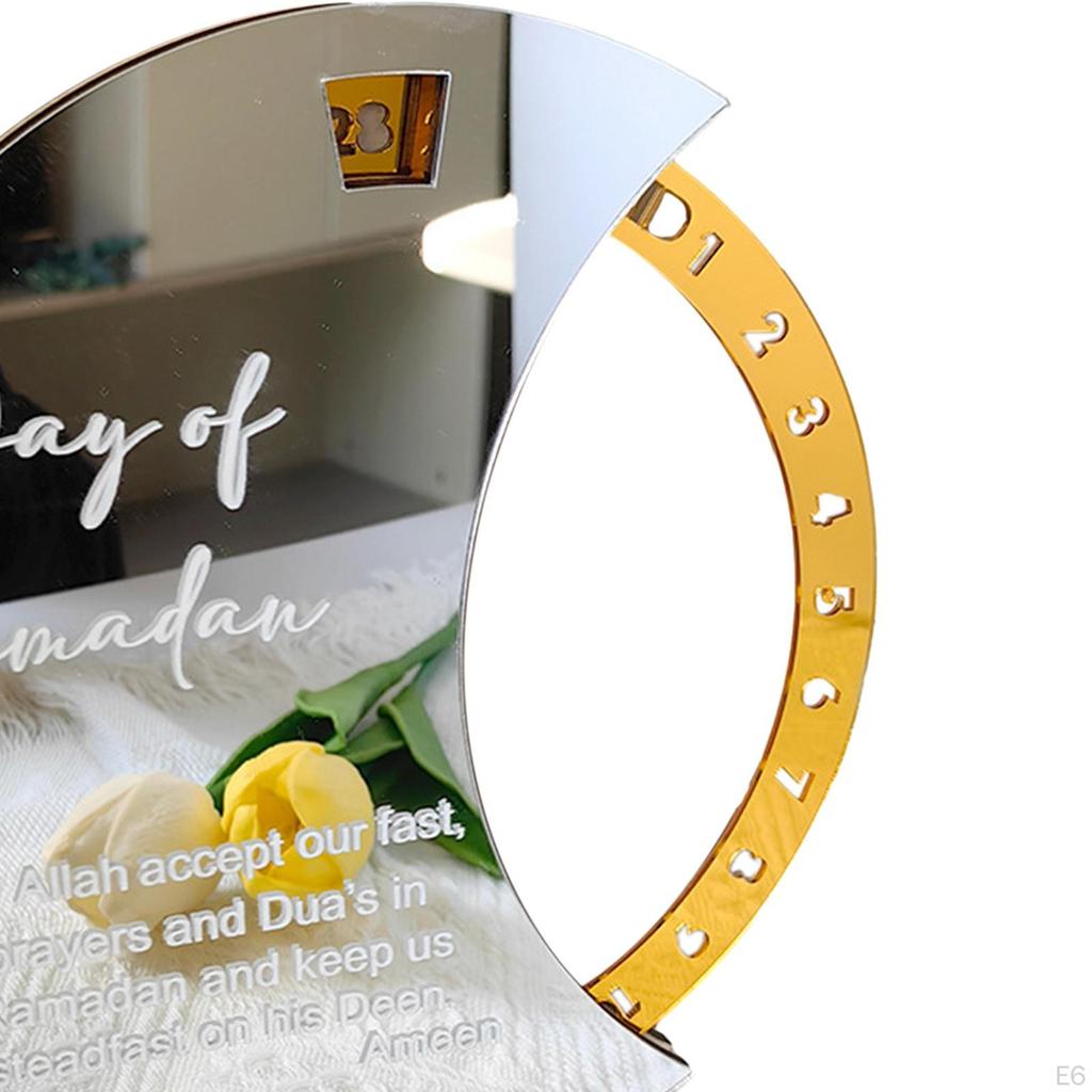 Eid Mubarak Advent Calendar Moon Decoration Diameter 20cm Decorative Traditional Arab Crafts for