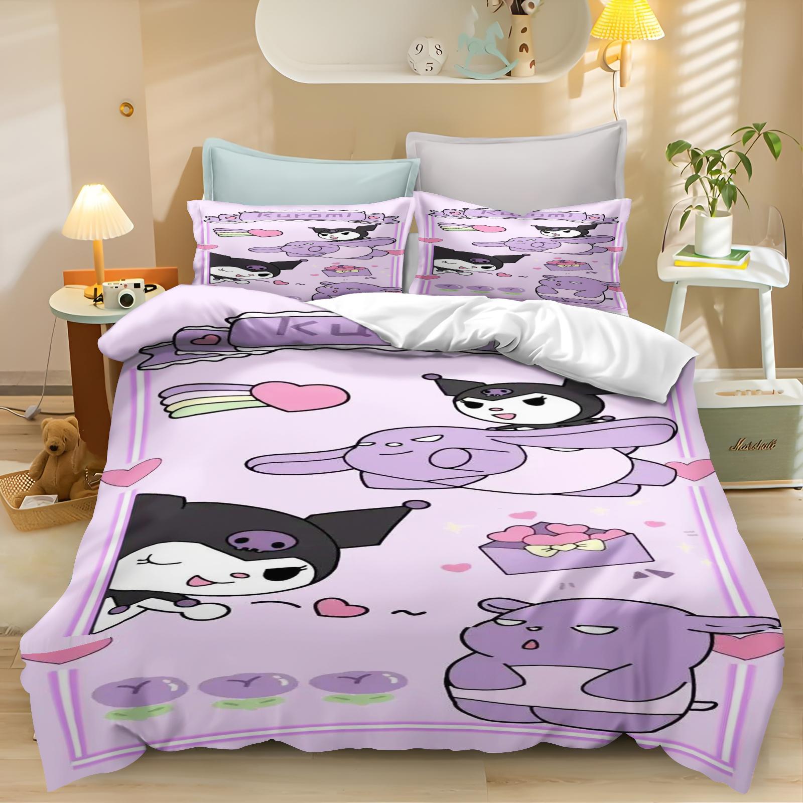 Kuromi Karikatūras Segas Pārvalks Rozā Violeta