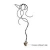 Goth Black Rope Big Heart Pendant Choker Necklace for Women Elegant Weave Knotted Bowknot Adjustable Chain Jewelry