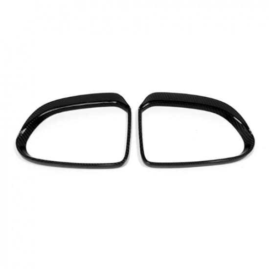 For Hyundai Santa Fe - Carbon Fiber Mirror Rain Eyebrow Trim