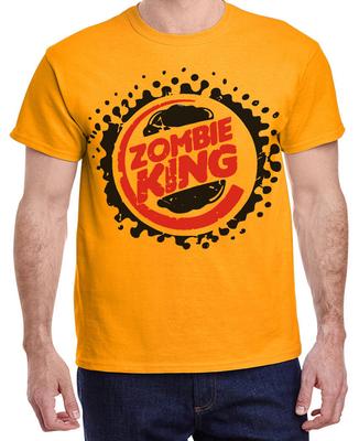 Zombie King Funny T-shirt Halloween Gamer Gear Mens Graphic Tees