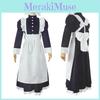 Stil Langes Britisches Dienstmädchen Outfit Herren Damen Spitze Cosplay Kleid Halloween Kostüm