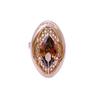 Purple Gold-Plated Rose Gold Color Gold Hollow Smoke Stone Exquisite Fashion Luxury Trend Ring