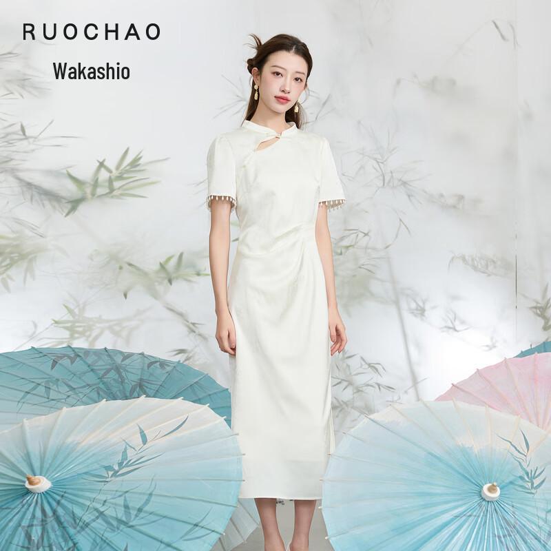 

Sancai Plus Size Chinese Style Jacquard Stand Collar Long Dress XL