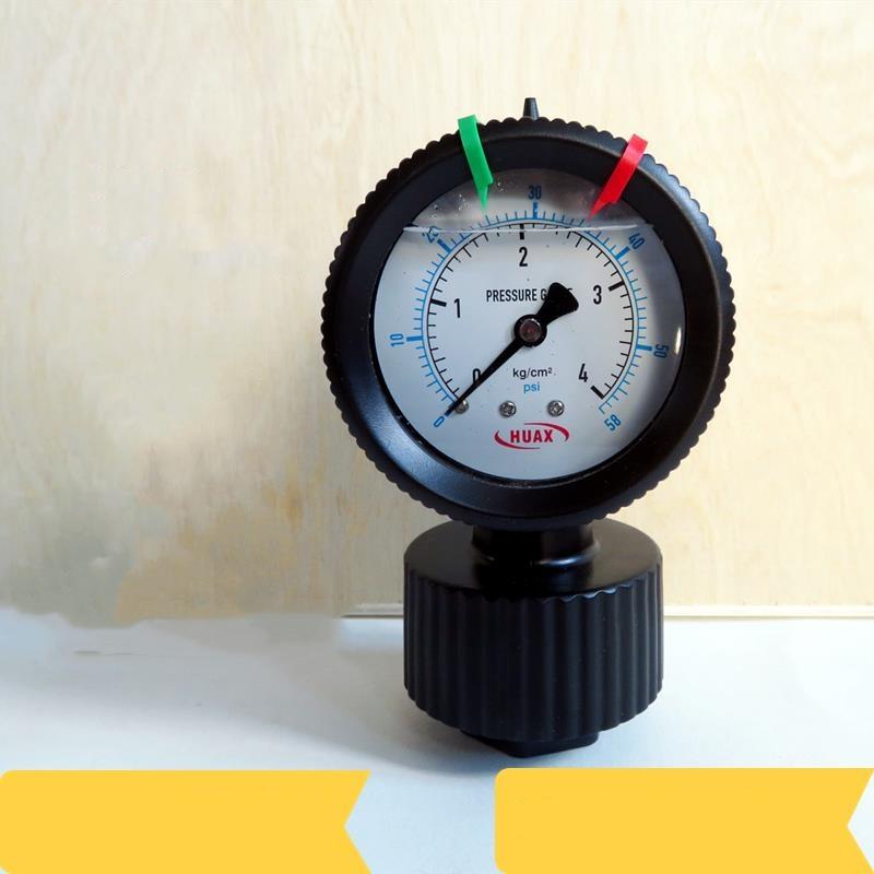 Xin Tester PP Diaphragm Pressure Gauge Plastic Double Sided PCB 2 Anti-corrosion Water Pressure Gauge 10kg 1 4 7kg PVC Acid