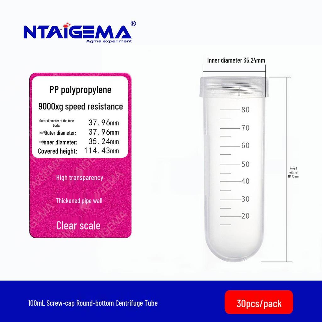 Disposable Plastic Centrifuge Tubes with Graduation Marks: 0.2/1.5/10/15/20/50/100ml