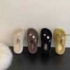 Fashion 2025 Home Woman's Slippers Slides Jelly Flip Flops Fur Sliders Fashion Platform 2024 Glitter Plush Luxury Crystal Glitter Slides