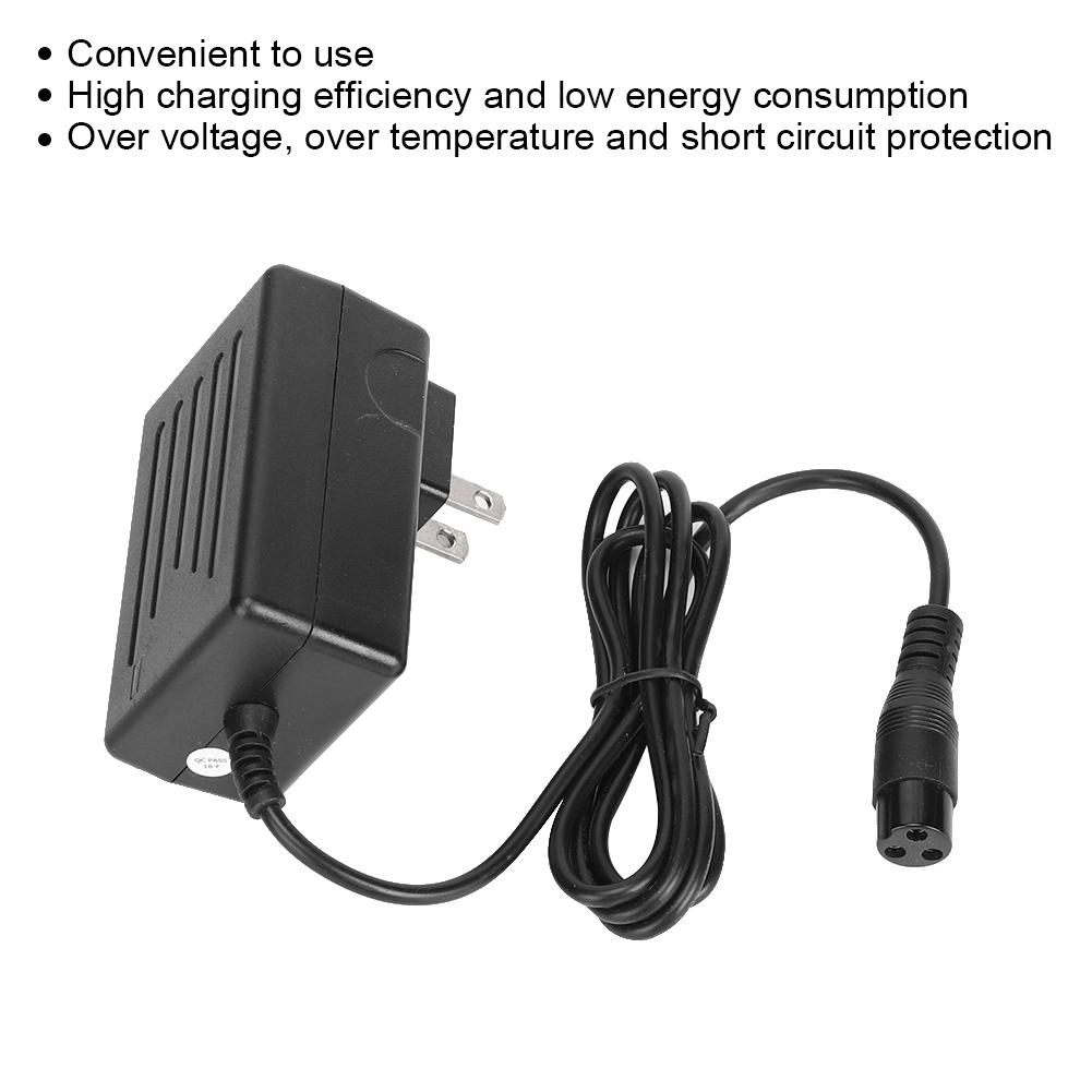 24V 0.6A 3 Prong Charger Fit for Razor E100 E125 E500S PR200 Scooter Bike