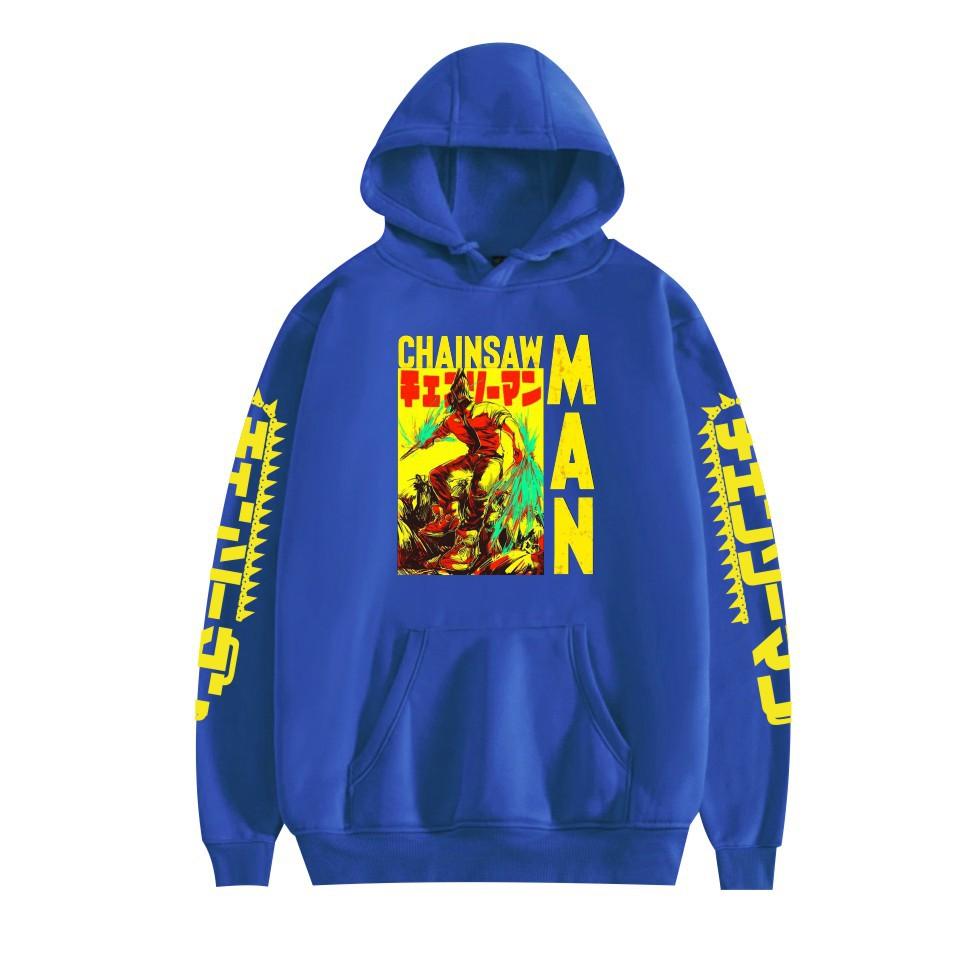 Chainsaw Man Anime Hoodies Autumn Long Sleeve Unisex Cartoon Pullovers Streetwear Graphic Clothes Sweatshirt