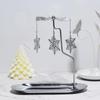 Gold/Silver Christmas Rotating Candle Holder Stainless Steel Rotating Candlesticks  Night