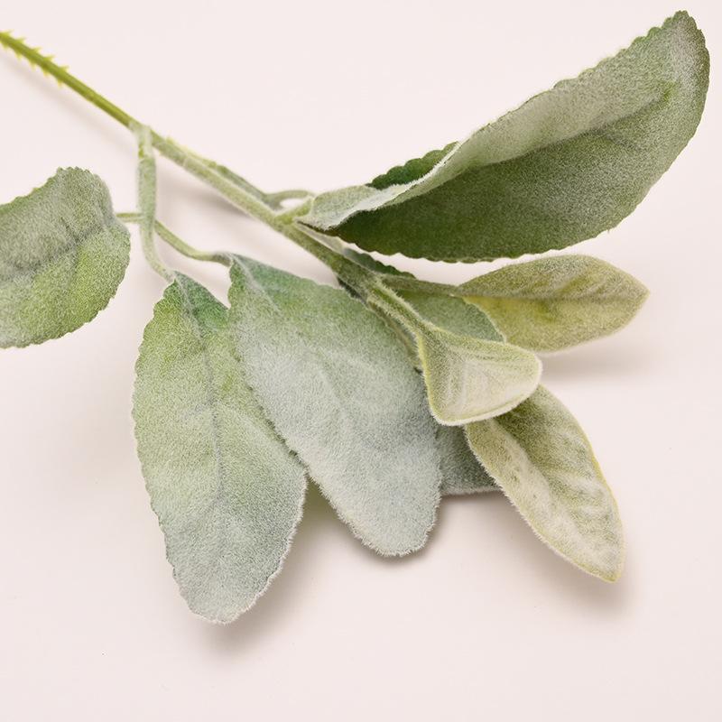 5pcs The Imitation Plant of Goat Ear Leaf with Flower Arrangement In Table Bottle Rabbit Ear Leaf