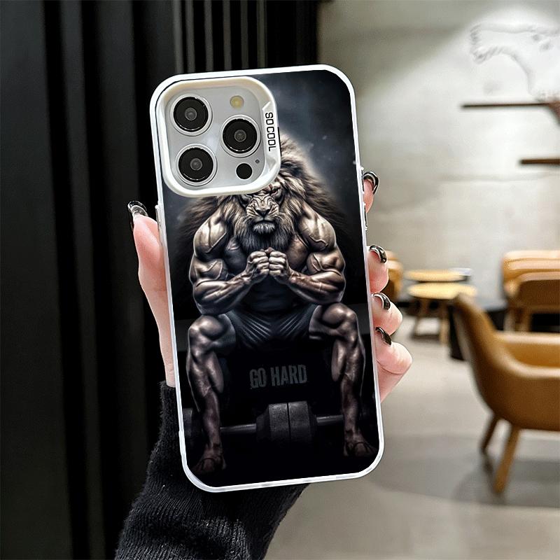 Lion Male Man King Shockproof Phone Case for iPhone 17 Air 16 16E 15 Pro Max 14 Plus 13 Mini 12 Back Cover Anti Fall Fundas