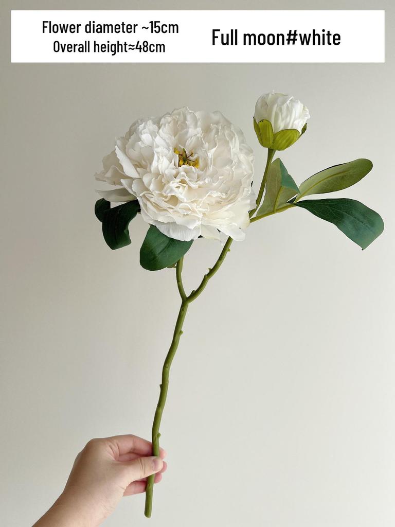 High-Quality Burnt Edge Silk Peony - Artificial Flower for Home Decor & Photography