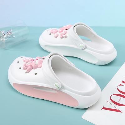 Clogs Sandals Women Couples Garden Shoes Summer Outdoor Slides Black White Minimalist EVA Rubber Outside Beach Shoes