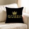 Cuscino Personalizzato Corona Re Regina Lettera Copertura Antipolvere Camera da Letto Bambini Festa Decorazione Federa Compleanno Regalo Bambini