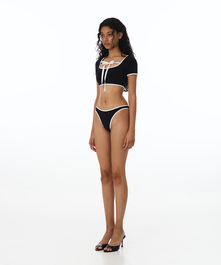 VINAJ Line Classic Short Bikini Bra Bk (Front Ribbon)