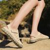 Fashion Fashion Breathable Men Sandals Handmade Leather Summer Outdoor Comfort Walking Beach Flats Cool Mesh Sneakers Non-Slip Sandalias