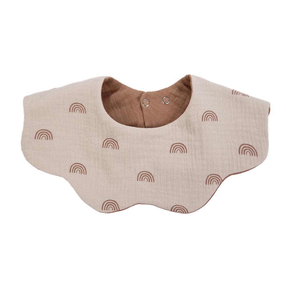 6 Layers Thickened Baby Muslin Cotton Bibs 306°AB Double Side Flower Round Neck Saliva Towel Print Feeding Burp Cloths Banadna