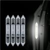 4Pcs Reflective Open Warning Stickers for Car Door, Night Visibility Auto Safety Prompt Decals